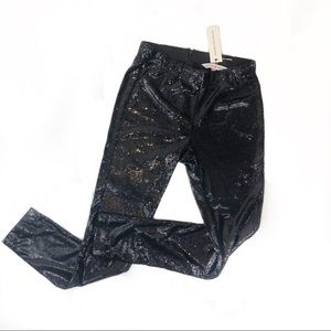 BNWT “Cupcakes and Cashmere” Black Sequin Leggings